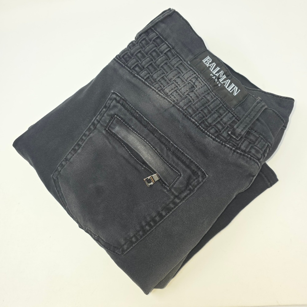 Balmain Slim Fit Black Jeans for Men